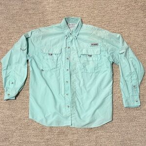 Columbia Men's Light Blue Button Down Shirt